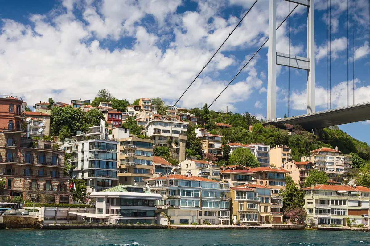 Bosphorus-view yalı apartments along the Kuruçeşme shoreline — representative image